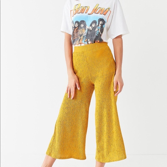 Urban Outfitters Pants - URBAN OUTFITTERS Textured Cropped Wide Pants